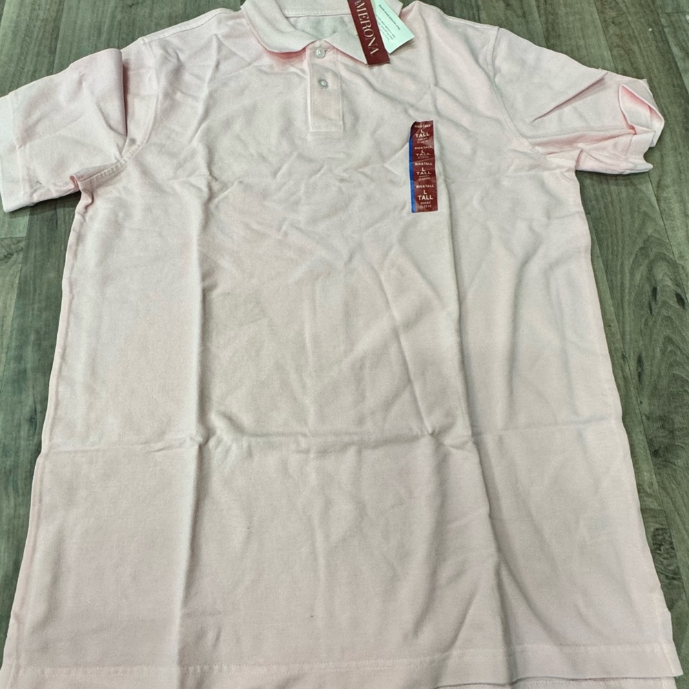 Merona The Ultimate‎ Polo Men's Polo Light Pink Big And Tall NWT Size Large